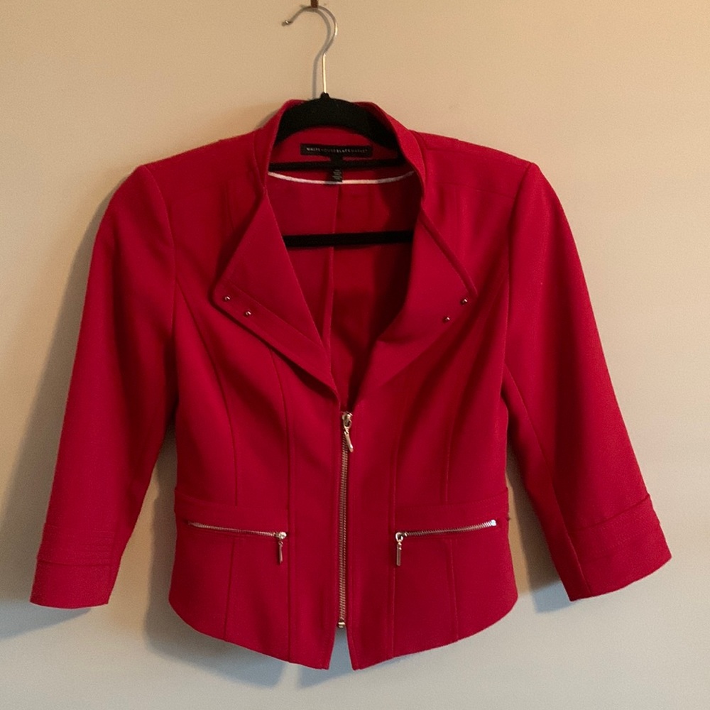 Sold elsewhere , no longer available.White House Black Market jacket size 00